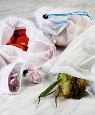 Polyester 3 Piece 12" x 16.25" Mesh Produce Bags Set