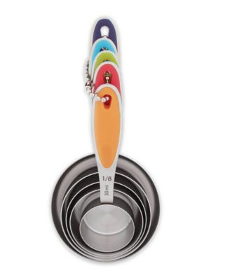 Endurance Stainless Steel 5 Piece Measuring Cup Set - Color Handles