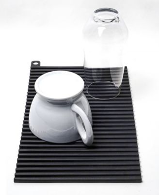 Silicone 12x7" Black Sink Mat/Hot pad