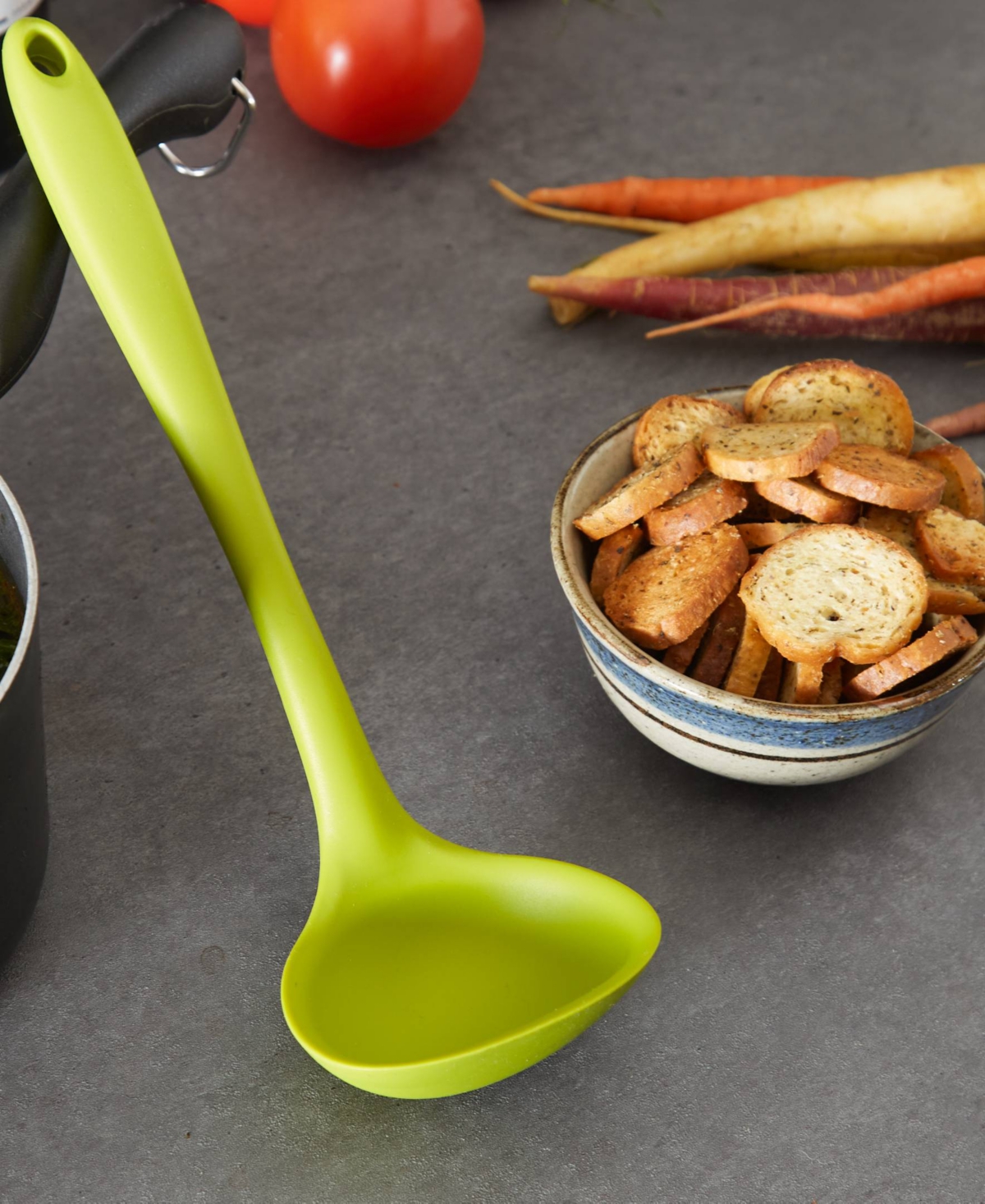 Rsvp International Silicone Coated Steel 11x3.5" Ela Series Green Ladle In Green
