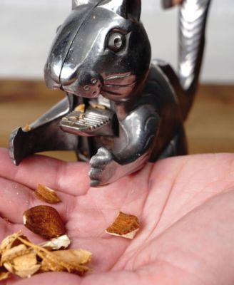 Cast Aluminum 9x5x2" Nutty Squirrel Nutcracker