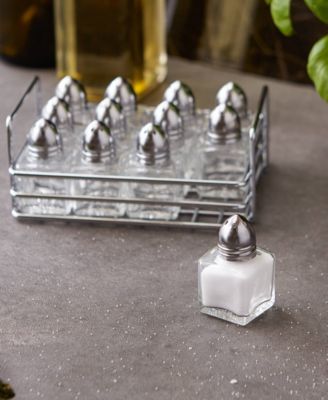 Glass Stainless Steel 13 Piece 1/2 Ounce Mini Salt Pepper Shaker Set