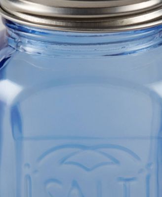 Retro Glass Blue 2 Piece 8 Ounce Retro Style Salt Pepper Set