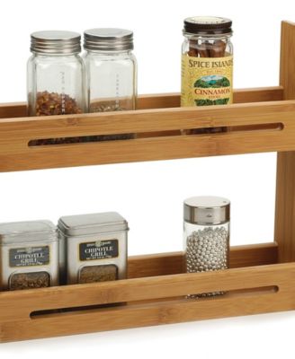 Wood 12&amp;quot; x 2.75&amp;quot; x 10.25&amp;quot; Spice Rack jars not included