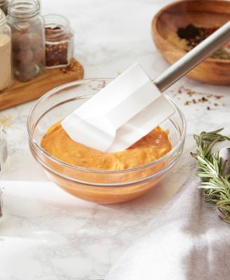 Endurance Stainless Steel Silicone 11.25" x 2.75" White Spatula