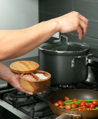 Olive Wood 8 ounce Salt Box