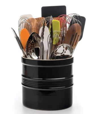 8" D x 7" H Black Oversized Tool Crock