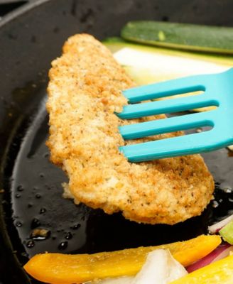 Silicone Coated Steel 11" x 2.25" Ela Series Turquoise Fork