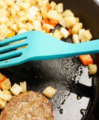 Silicone Coated Steel 11" x 2.25" Ela Series Turquoise Fork