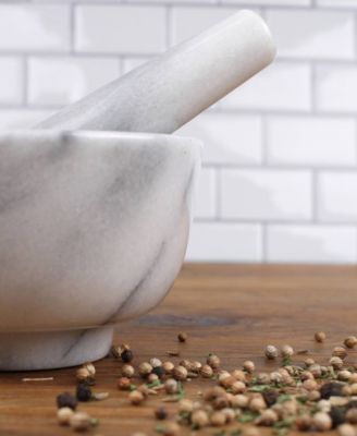 White Marble Mortar Pestle Set
