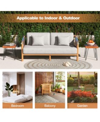 1 PC Square End Table Accent Side Table Reclaimed Teak Wood Plant Stand