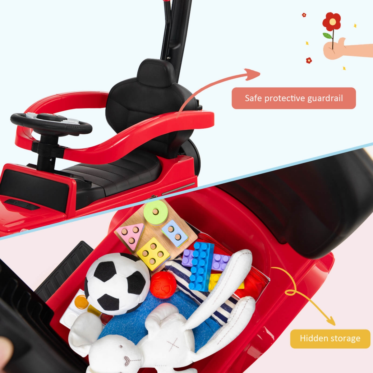 Costway 1 Ride on Push Car Mercedes Benz G350 Stroller Sliding Car