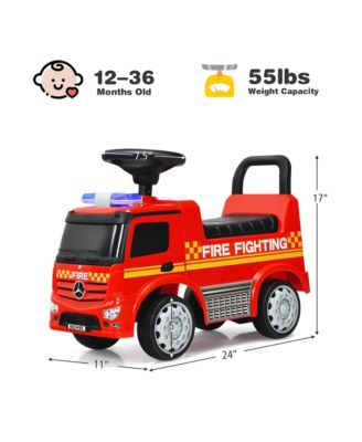Kids Ride On Fire Engine Licensed Mercedes Benz Push and Ride Racer