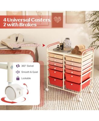 12 Drawers Rolling Cart Storage Scrapbook Paper Studio