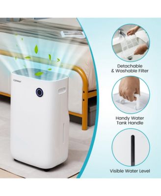 4500 Sq. Ft Dehumidifier for Home & Basements, 73-Pint Quiet Dehumidifier with 5 Modes