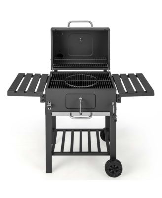 Outdoor Charcoal Grill 391 sq.in. Cooking Area 2 Foldable Side Table BBQ Camping