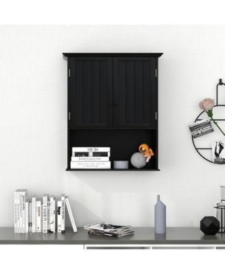 Wooden Wall-Mount Medicine Storage Bathroom Cabinet