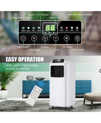 9,000 BTU Portable Air Conditioner & Dehumidifier Function Remote w/ Window Kit