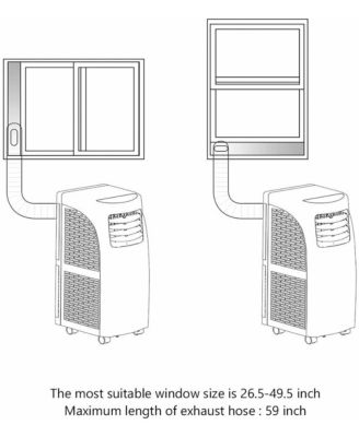 5500 BTU (8000BTU ASHRAE) Portable Air Conditioner & Dehumidifier Function Remote