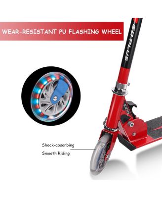 Folding Aluminum 2 Wheel Kids Kick Scooter Adjustable Height LED Light Up