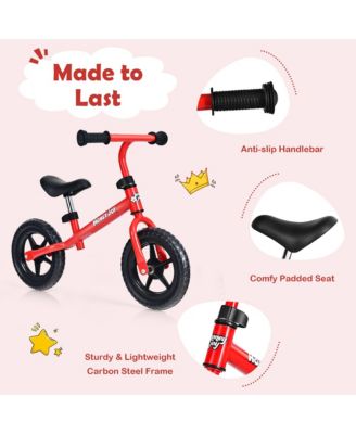 Kids Balance Bike No Pedal Training Bicycle w/ Adjustable Handlebar & Seat