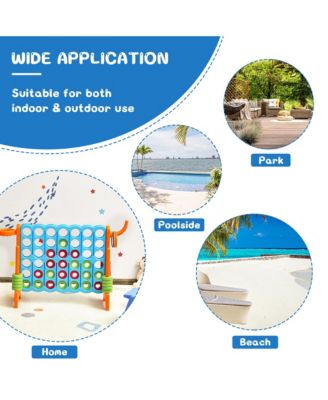 4-in-A Row Giant Game Set w/Basketball Hoop for Family