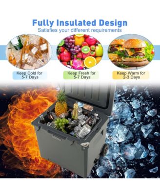 42 Qt Portable Cooler Roto Molded Ice Chest Insulated 5-7 Days