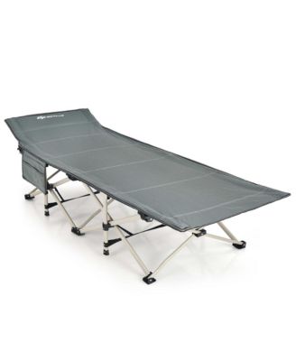 Wide Foldable Camping Cot Heavy-Duty Steel Indoor & Outdoor Sleeping Cot