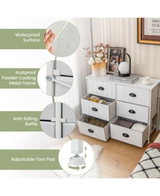 3-Tier Storage Organizer with 6 Foldable Fabric Drawers Fabric Storage Drawers