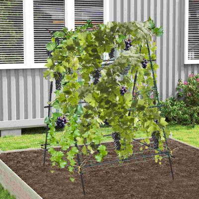Cucumber Trellis Foldable Garden Tunnel Trellis with Adjustable Auxiliary Clips