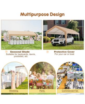 10x20FT Patio Heavy Duty Carport Garage Steel All-Weather Tent Outdoor Shelter