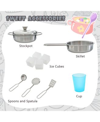 Kid s Pretend Play Kitchen Toddler Kitchen Playset with Blackboard