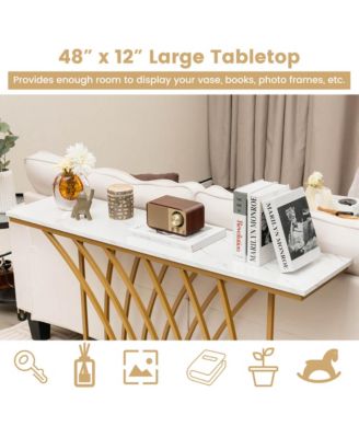 48'' Console Table Modern Accent Entryway Table Long Behind Couch Table