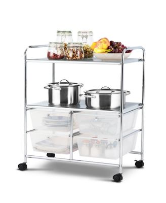 4Drawer Rolling Storage Cart shelf Scrapbook Paper Office School Organizer