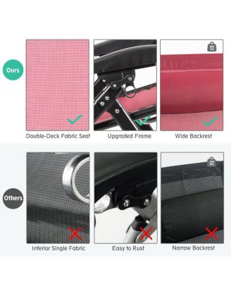 Zero Gravity Chair Oversize Lounge Chair Patio Heavy Duty Folding Recliner