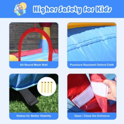 Kid Inflatable Bounce House Castle Moonwalk Playhouse Jumper Slide