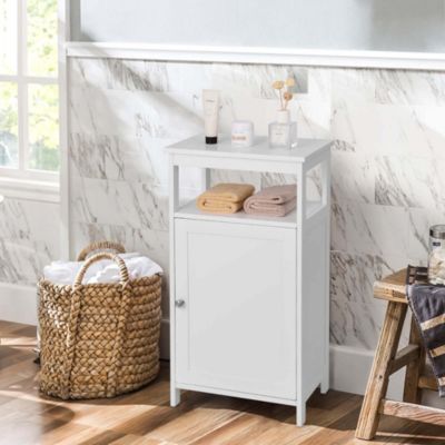 Bathroom Wooden Floor Cabinet Multifunction Storage Rack Organizer Stand