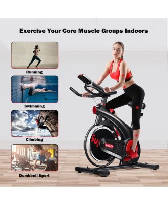 Stationary Exercise Bike Silent Belt Drive Cycling Bike