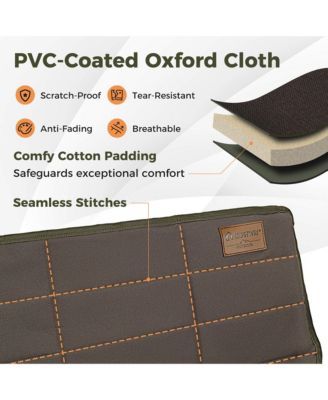 Oversized Camping Chair Folding Loveseat Camping Couch w/ Cup Holders & Padding Green