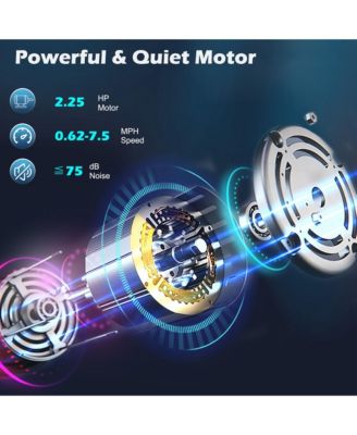 2.25HP Folding LED Treadmill Electric Running Walking Machine with APP Control Gym