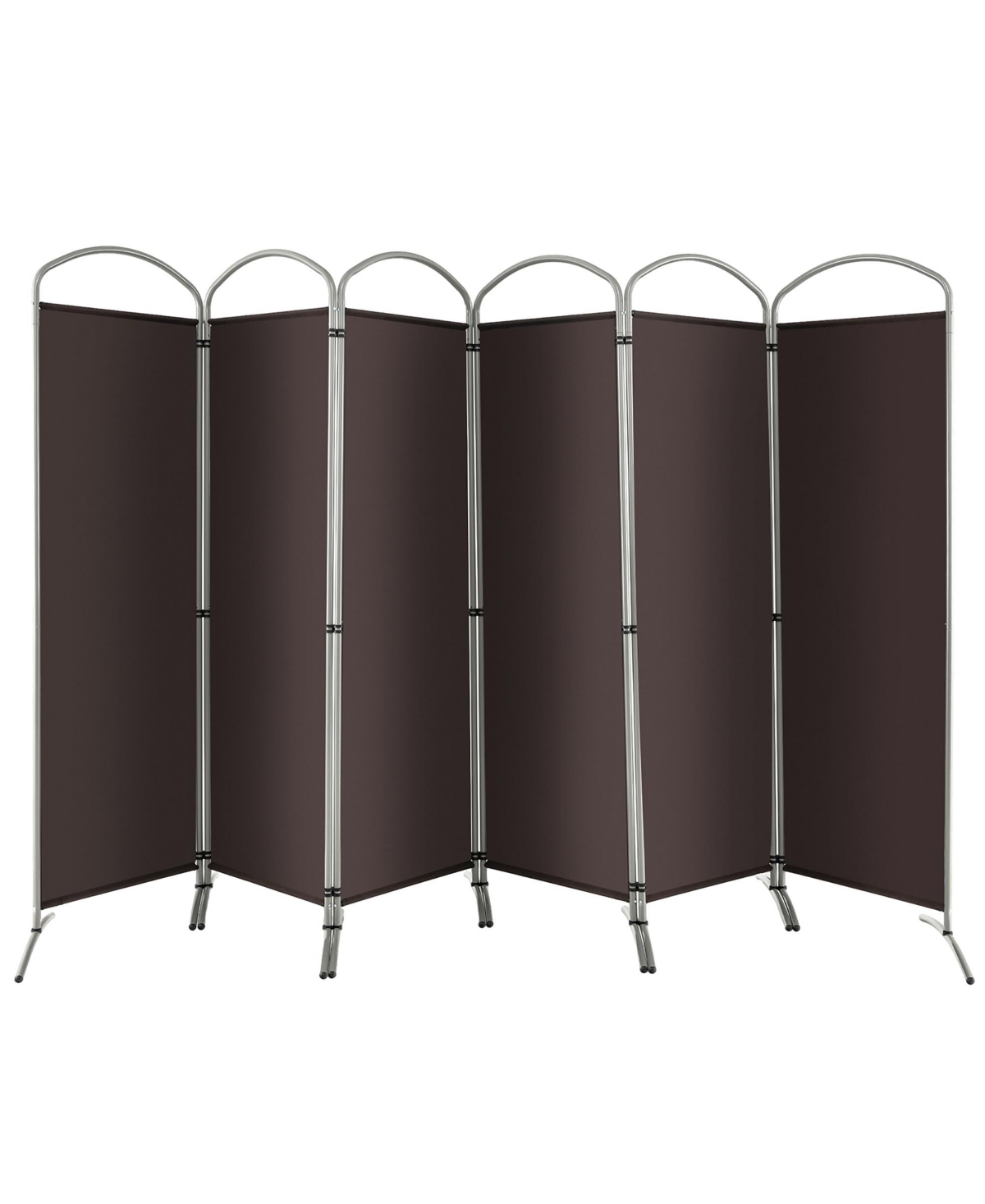 Costway 6 Panels Folding Privacy Screen 6 Ft Tall Fabric Privacy Screen for Home