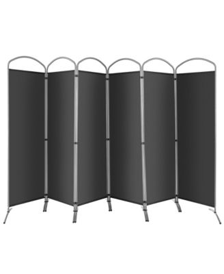6 Panels Folding Privacy Screen 6 Ft Tall Fabric Privacy Screen for Home