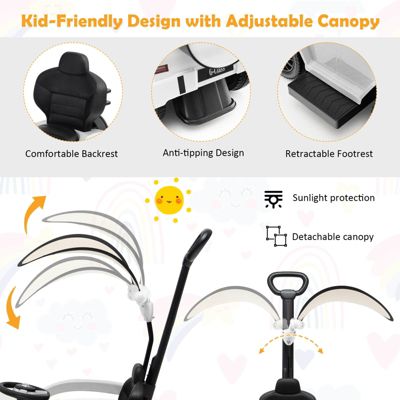 3 in 1 Ride on Push Car Mercedes Benz G350 Stroller Sliding Car