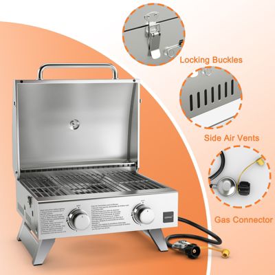20,000 BTU Stainless Steel Propane Grill for Outdoor