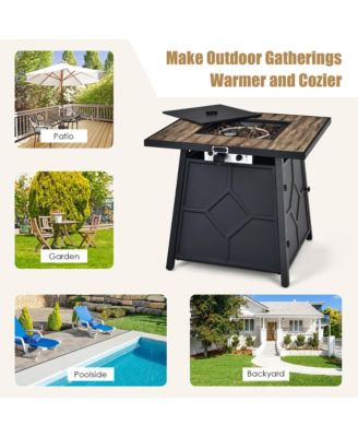 28 Inches Propane Gas Fire Pit Table 40,000 BTU Outdoor Heater