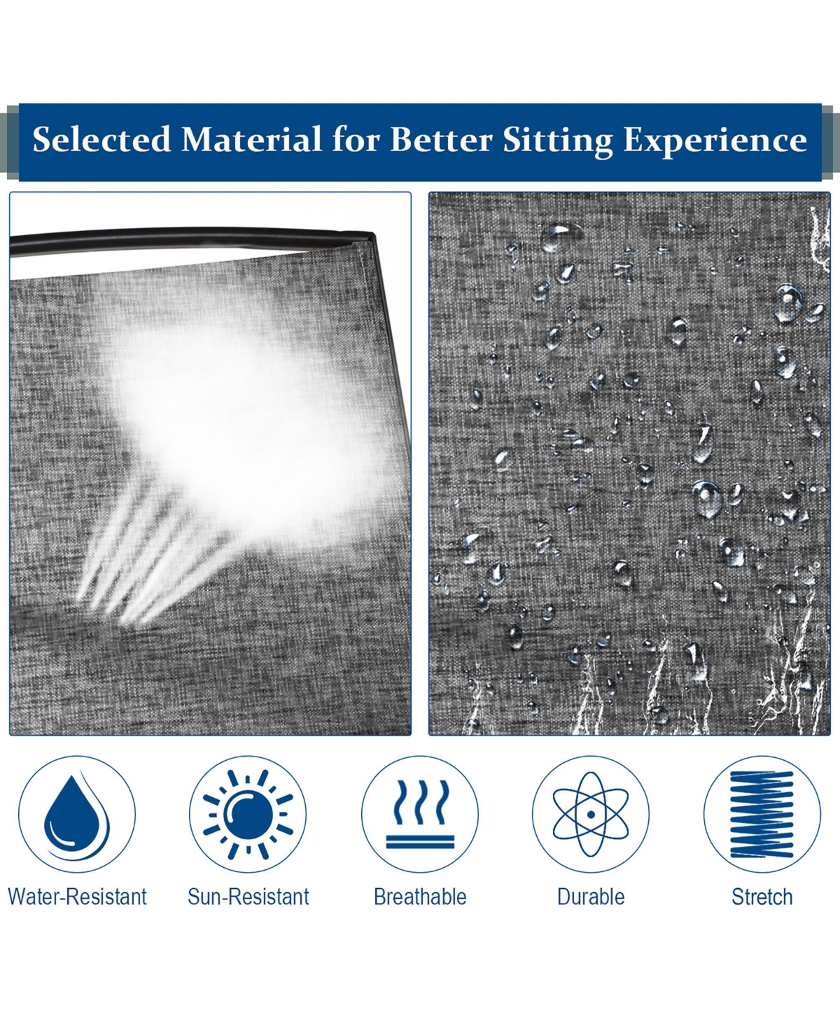 2 Person Outdoor Patio Double Glider Chair Loveseat Rocking