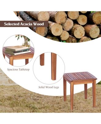 3PCS Patio Rocking Chair & Table Set Outdoor Conversation Bistro Set