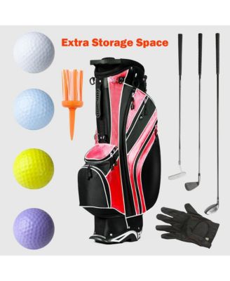 Golf Stand Cart Bag Club w/6 Way Divider Carry Organizer