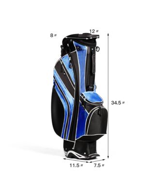 Golf Stand Cart Bag Club w/6 Way Divider Carry Organizer
