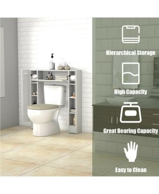 Wooden Over The Toilet Storage Cabinet Drop Door Spacesaver Bathroom